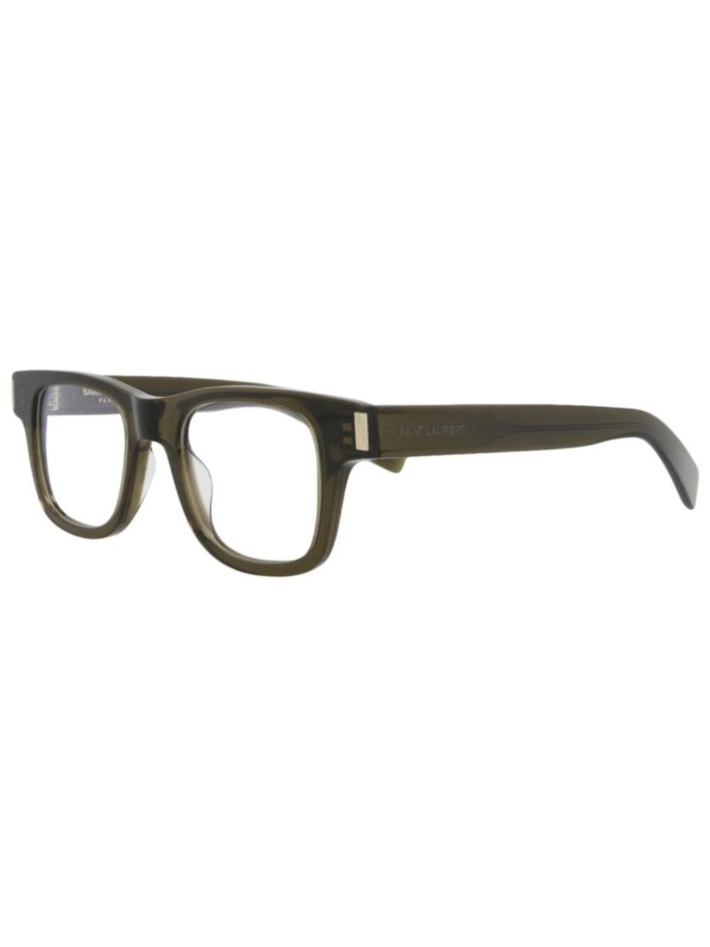 New Saint Laurent Women's Eyeglasses Square Rectangle Acetate Frame Unisex Green